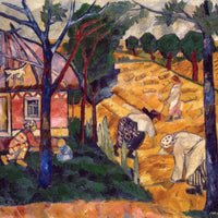 12" x 12" / Fine Art Paper Harvesting 1907 By Natalia Goncharova Fine Art Print