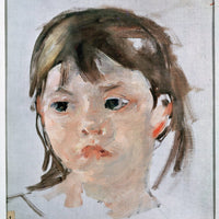12" x 12" / Fine Art Paper Head Of A Young Girl (Oil On Canvas) By Mary Cassatt Fine Art Print