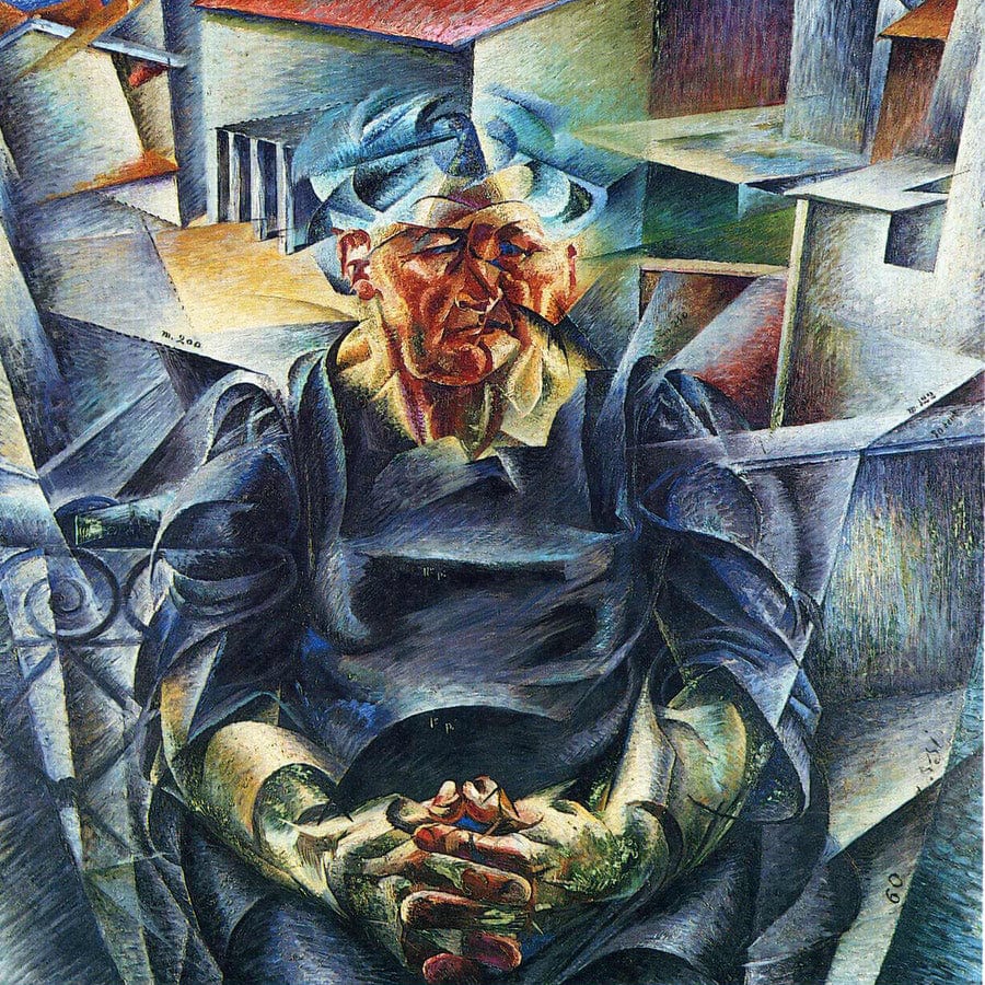 12" x 12" / Fine Art Paper Horizontal Volumes 1912 Futurism Oil On Canvas Private Collection By Umberto Boccioni Fine Art Print