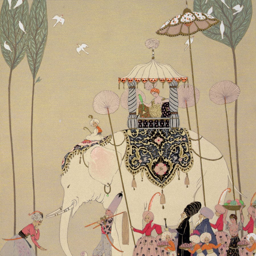 12" x 12" / Fine Art Paper Imperial Procession By Georges Barbier Fine Art Print