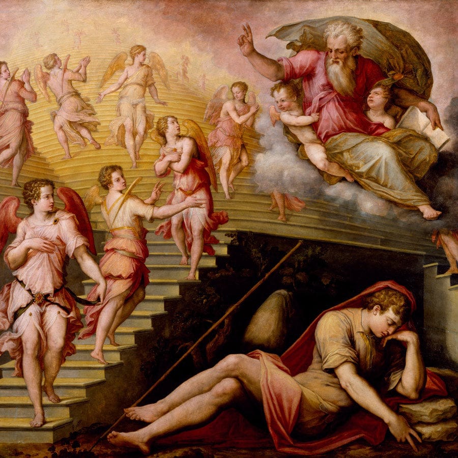 12" x 12" / Fine Art Paper Jacob 1039 S Dream 1558 By Giorgio Vasari Fine Art Print