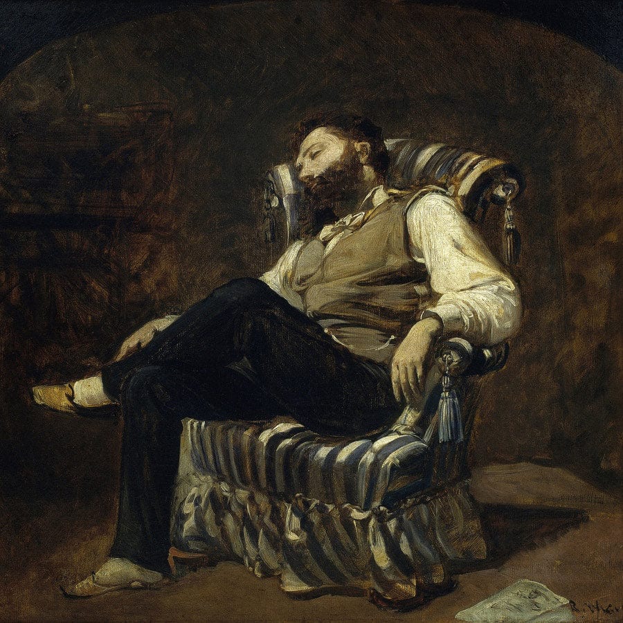 12" x 12" / Fine Art Paper La Migdiada Cap A 1884 By Ramon Marti Alsina Fine Art Print