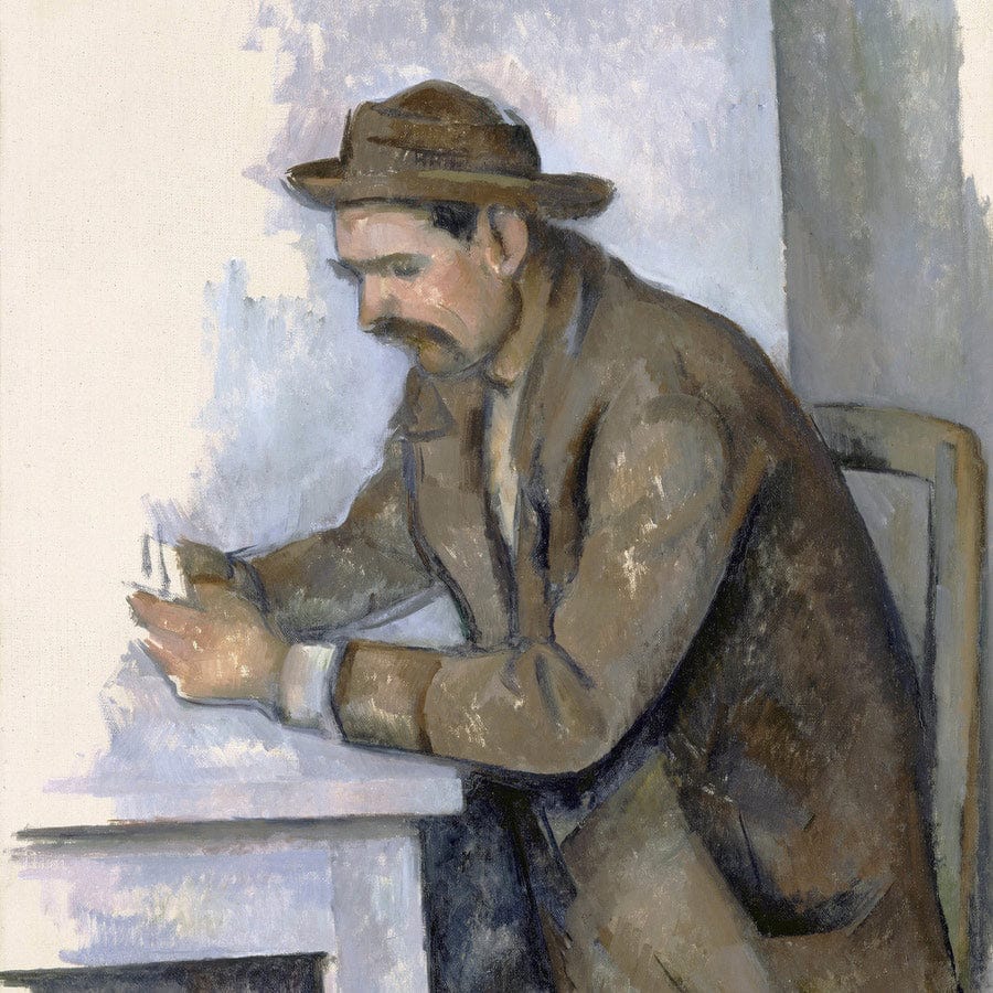 12" x 12" / Fine Art Paper Le Joueur De Cartes (The Cardplayer) By Paul Cezanne Fine Art Print
