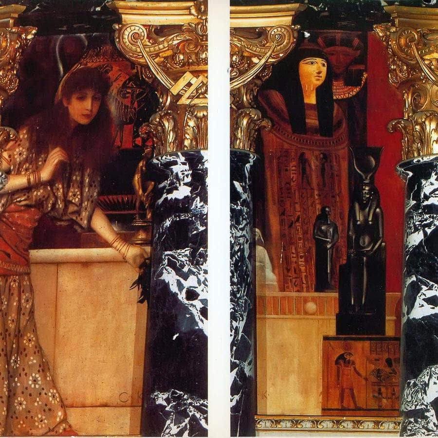 12" x 12" / Fine Art Paper Left Greek Art 1890 1891 By Klimt Fine Art Print