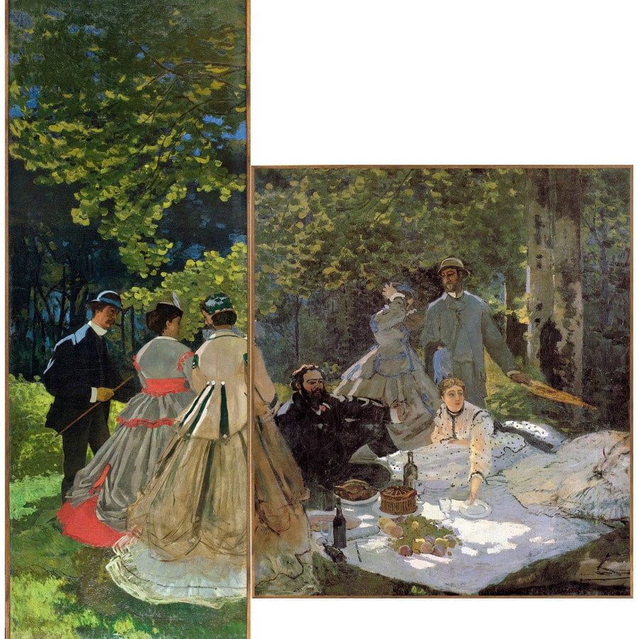 12" x 12" / Fine Art Paper Luncheon On The Grass 1865 Oil On Canvas 217X248Cm By Claude Monet Fine Art Print