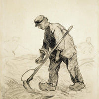 12" x 12" / Fine Art Paper Man With A Scythe By Vincent Van Gogh Fine Art Print