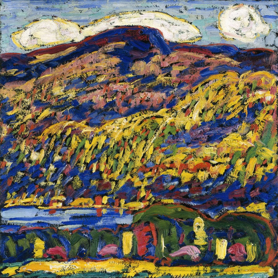 12" x 12" / Fine Art Paper Mountain Lake Autumn By Marsden Hartley Fine Art Print