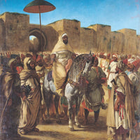 12" x 12" / Fine Art Paper Muley Abd Ar Rhaman (1789 1859), The Sultan Of Morocco, Leaving His Palace Of Meknes With His Entourage, March 1832 By Ferdinand Victor Eugene Delacroix Fine Art Print