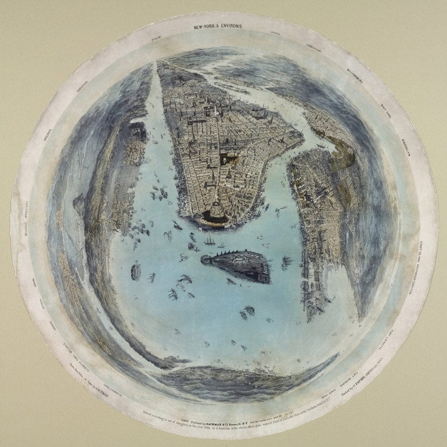 12" x 12" / Fine Art Paper New York And Environs By John Bachmann Fine Art Print