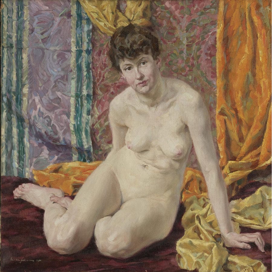 12" x 12" / Fine Art Paper Nude By Walter Ufer Fine Art Print