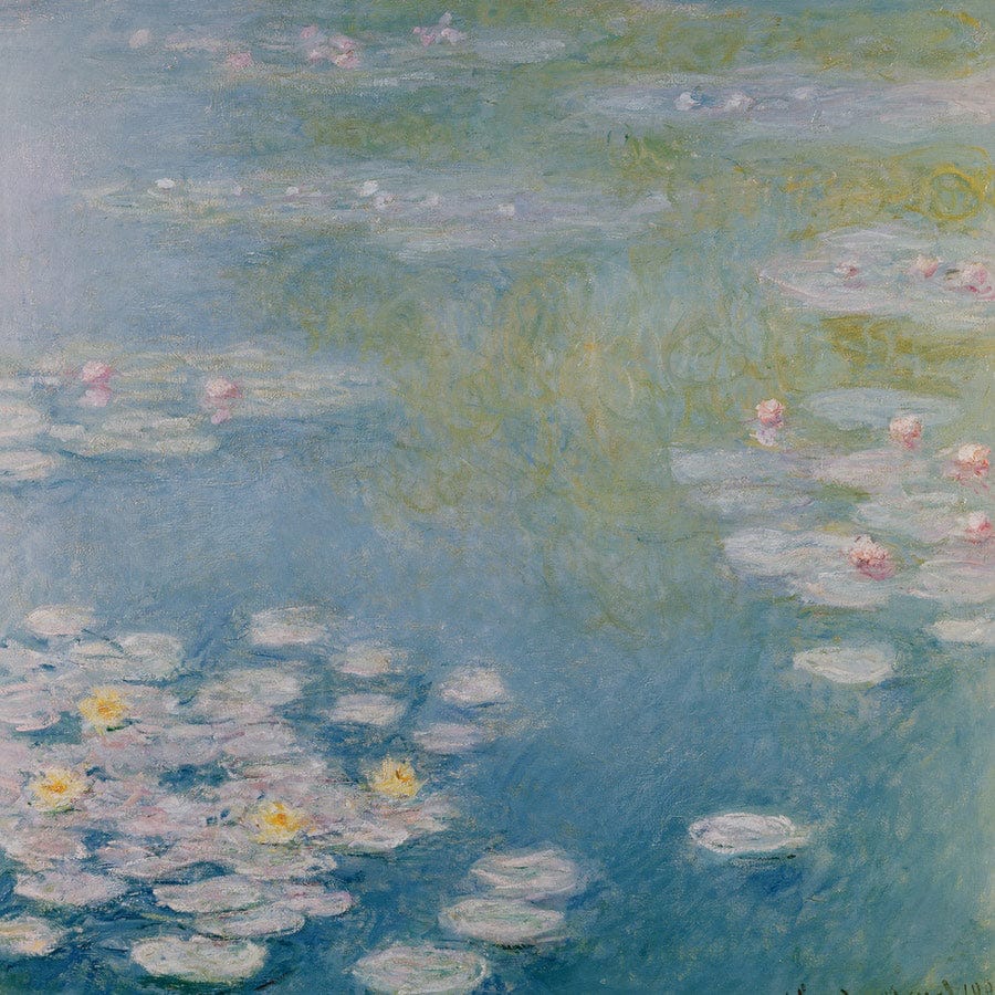 12" x 12" / Fine Art Paper Nympheas At Giverny By Claude Monet Fine Art Print