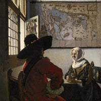12" x 12" / Fine Art Paper Officer And Laughing Girl 1657 By Johannes Vermeer Fine Art Print