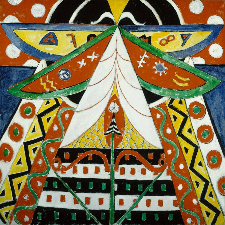 12" x 12" / Fine Art Paper Painting No. 50 By Marsden Hartley Fine Art Print