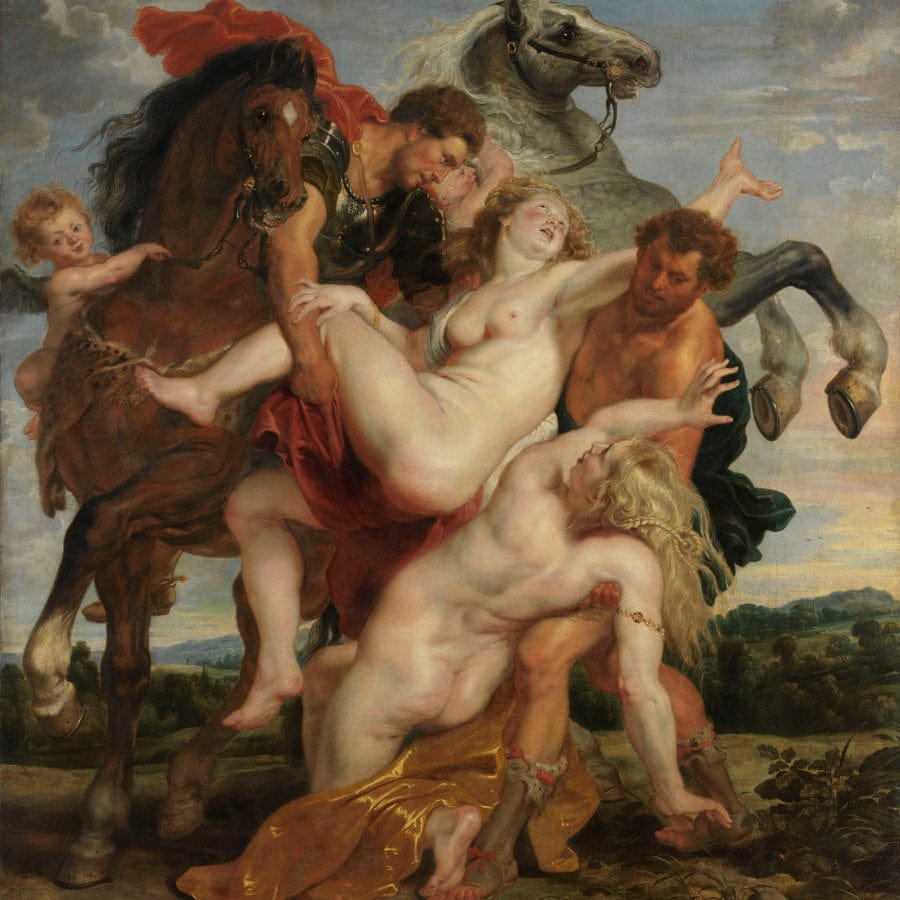 12" x 12" / Fine Art Paper Peter Paul Rubens The Rape Of The Daughters Of Leucippus 1618 By Peter Paul Rubens Fine Art Print