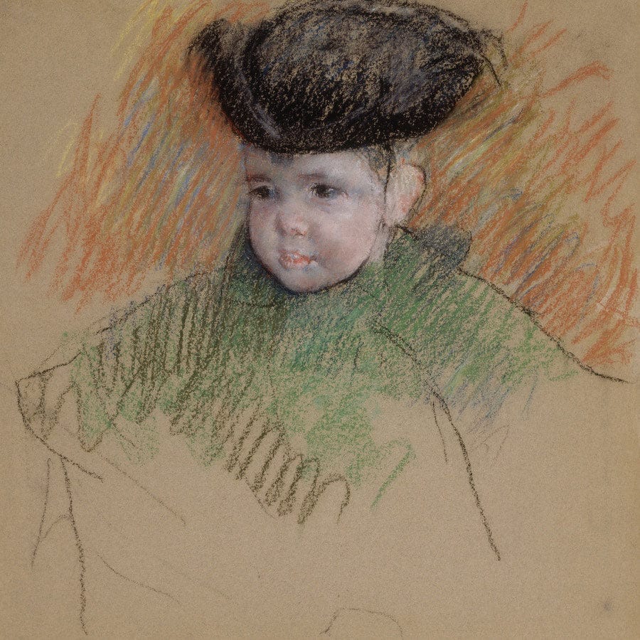 12" x 12" / Fine Art Paper Portrait Of Master Hammond By Mary Cassatt Fine Art Print