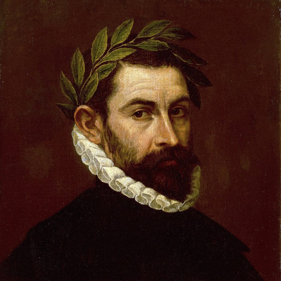 12" x 12" / Fine Art Paper Portrait Of The Poet Alonso Ercilla Y Zuniga By El Greco Fine Art Print