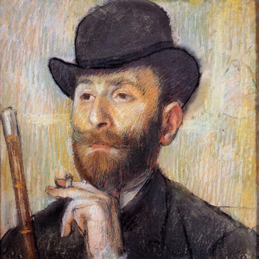 12" x 12" / Fine Art Paper Portrait Of Zacherie Zacharian 1886 Pastel Impressionism Pc By Edgar Degas Fine Art Print