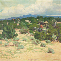 12" x 12" / Fine Art Paper Riders In The Foothills By Walter Ufer Fine Art Print