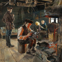 12" x 12" / Fine Art Paper Rustic Life By Akseli Gallen Kallela Fine Art Print