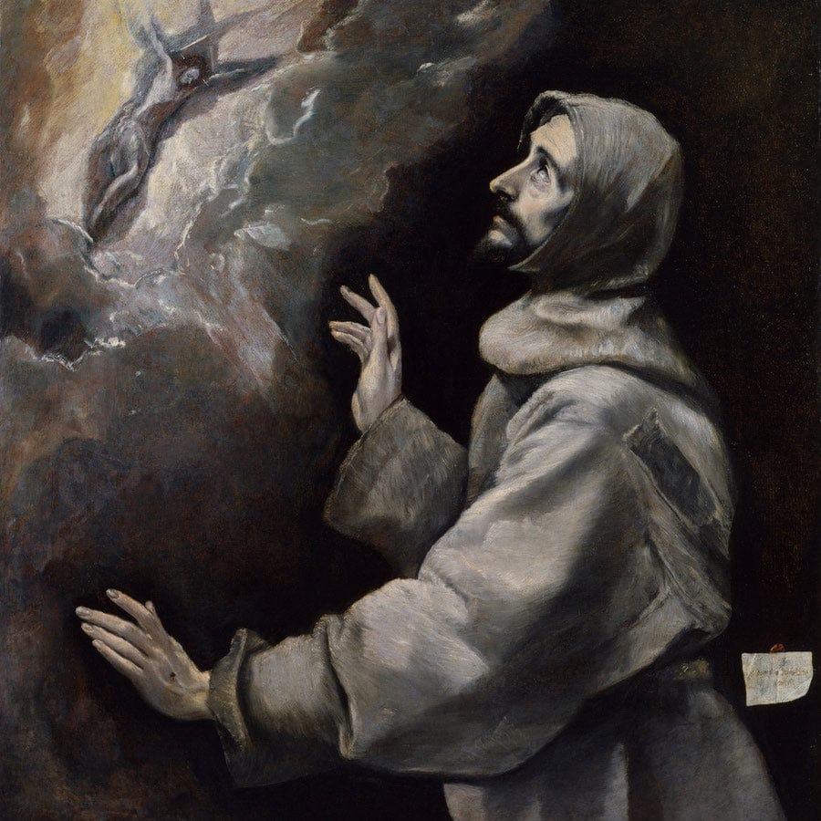 12" x 12" / Fine Art Paper Saint Francis Receiving The Stigmata 1585 1590 102X97Cm The Walters Art Museum 37 424 By El Greco Fine Art Print
