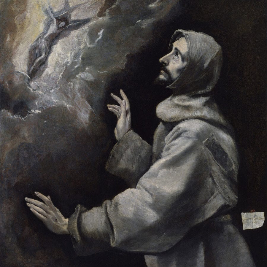 12" x 12" / Fine Art Paper Saint Francis Receiving The Stigmata By El Greco Fine Art Print
