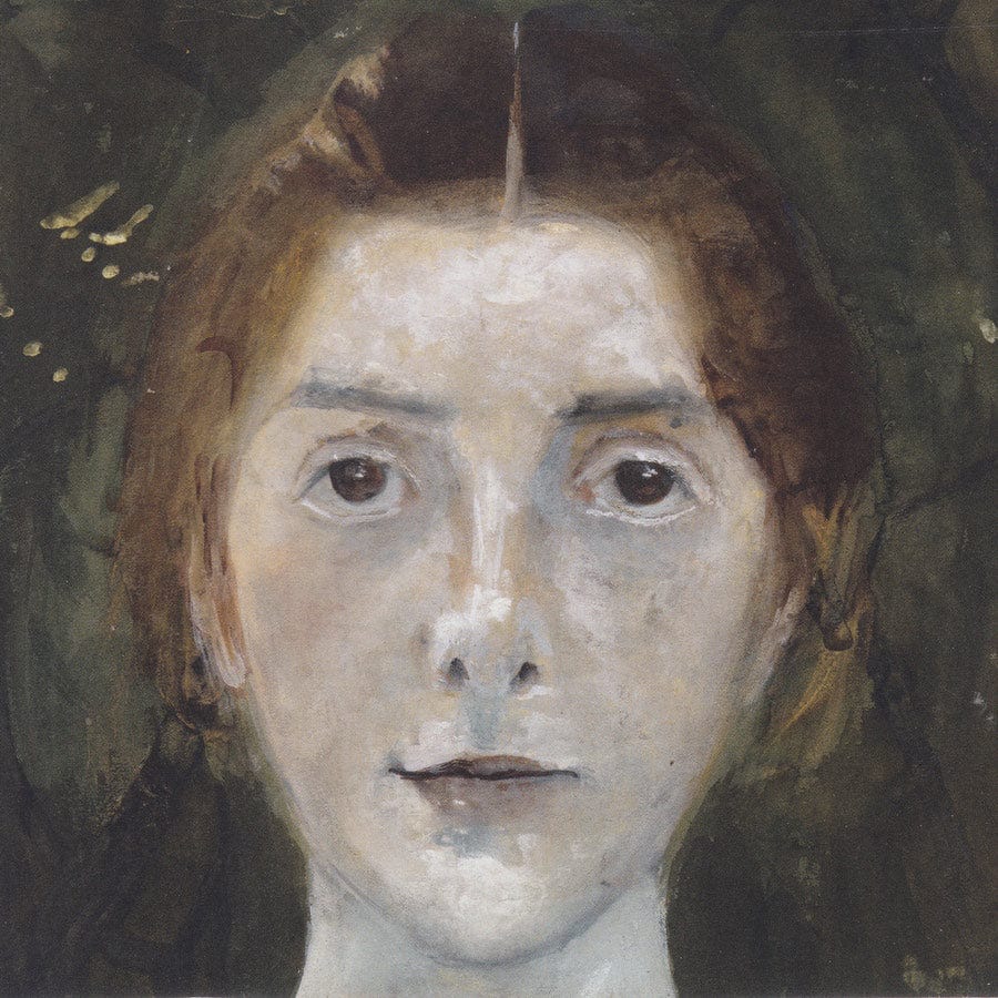 12" x 12" / Fine Art Paper Self Portrait 1897 By Paula Modersohn Becker Fine Art Print