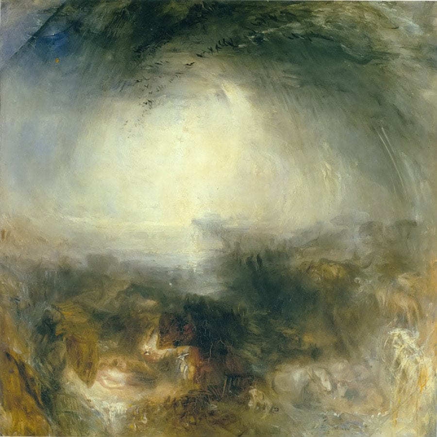 12" x 12" / Fine Art Paper Shade And Darkness   The Evening Of The Deluge By Jwm Turner Fine Art Print
