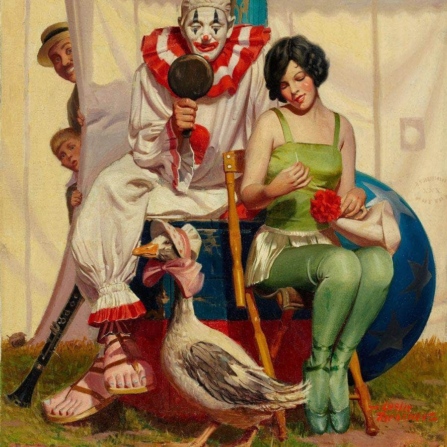 12" x 12" / Fine Art Paper Showtime Liberty Cover July 10 1926 By Leslie Thrasher Fine Art Print