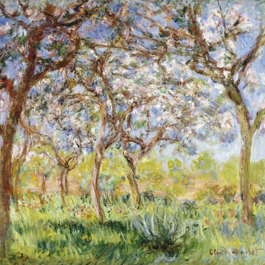 12" x 12" / Fine Art Paper Spring At Giverny By Claude Monet Fine Art Print