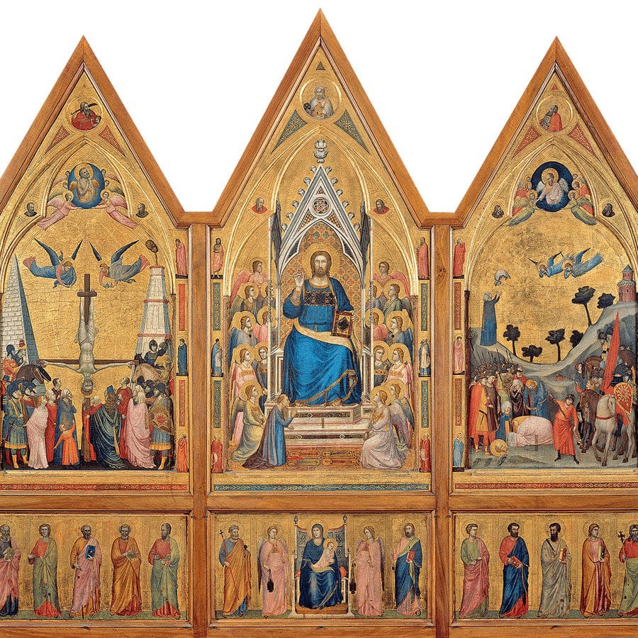 12" x 12" / Fine Art Paper Stefaneschi Triptych 1320 By Giotto Di Bondone Fine Art Print