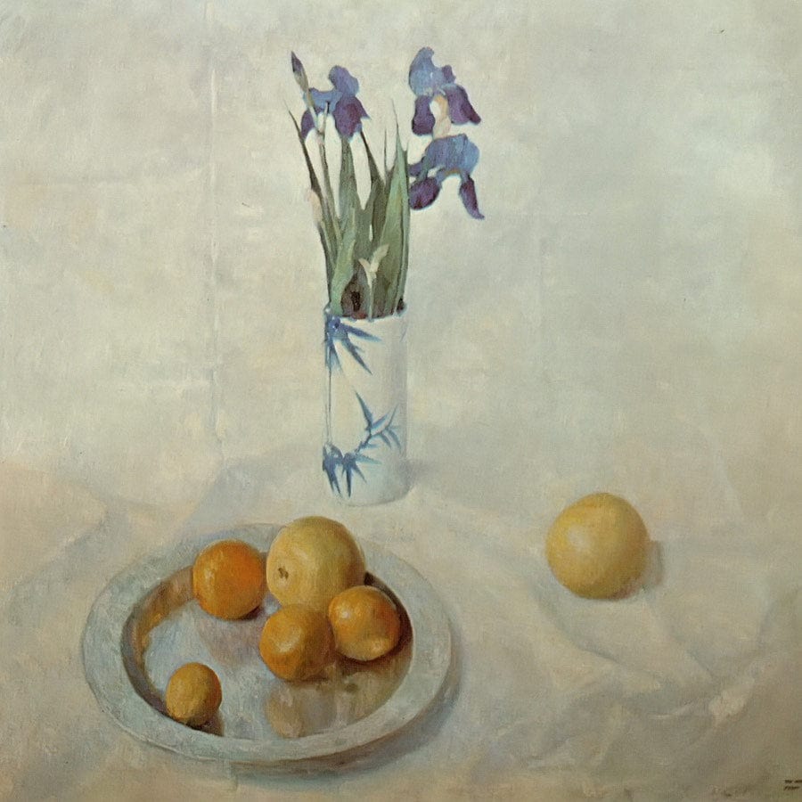 12" x 12" / Fine Art Paper Still Life With Iris And Oranges By NC Wyeth Fine Art Print