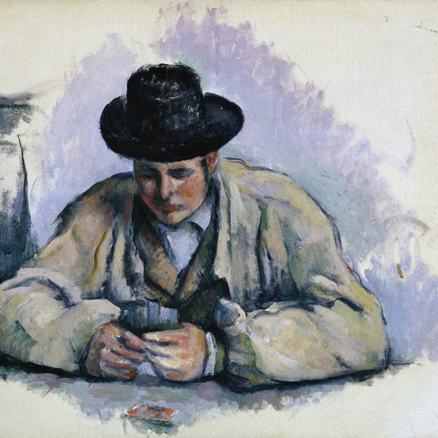 12" x 12" / Fine Art Paper Study For The Cardplayers By Paul Cezanne Fine Art Print