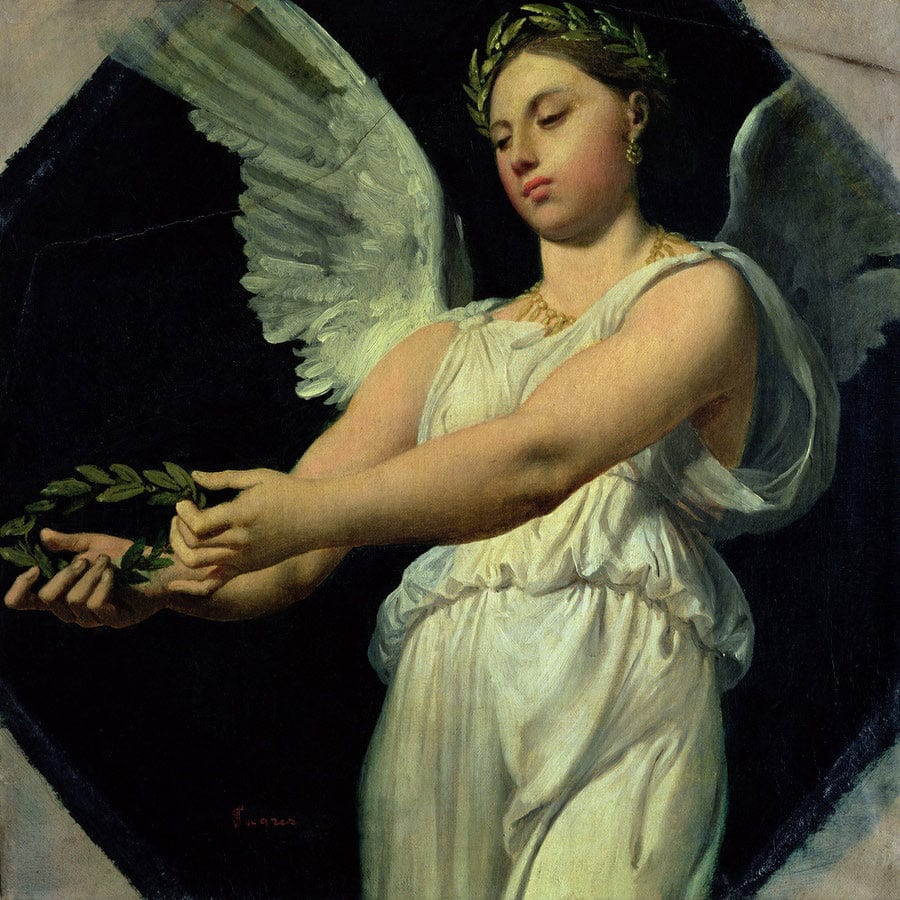 12" x 12" / Fine Art Paper Study Of Victory For The Apotheosis Of Homer By Jean Auguste Dominique Ingres Fine Art Print