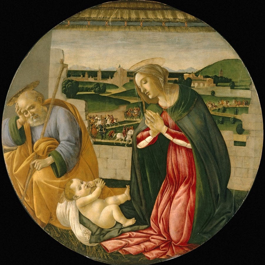 12" x 12" / Fine Art Paper The Adoration Of The Child By Sandro Botticelli Fine Art Print