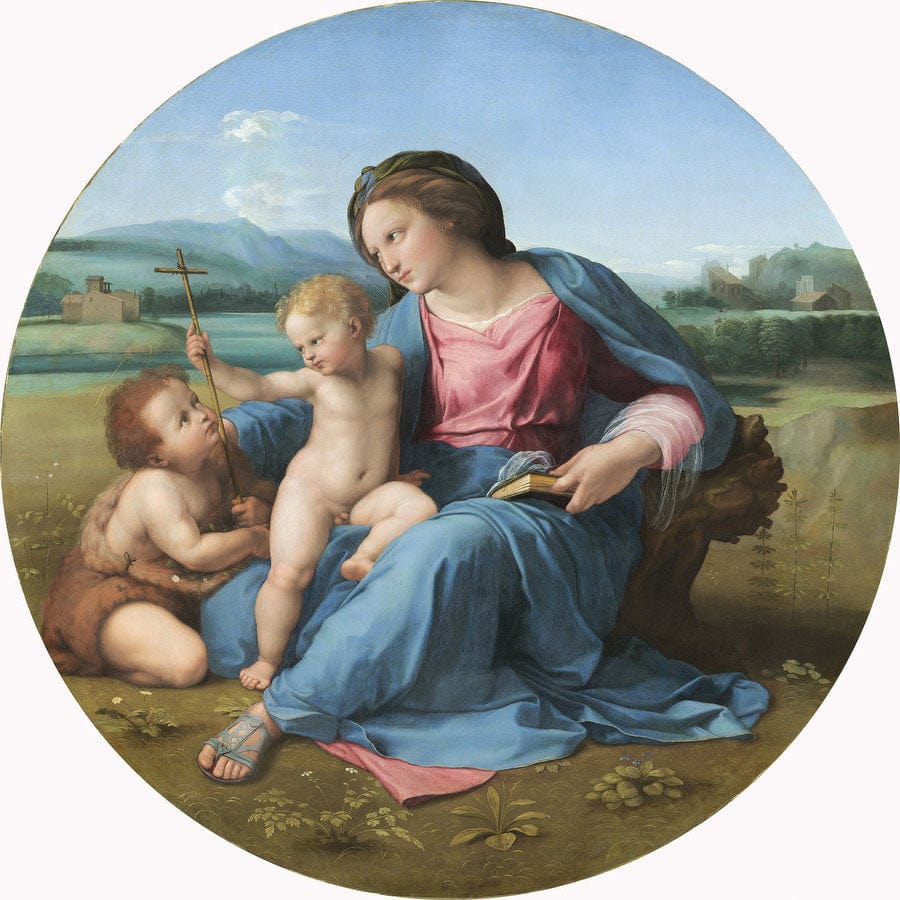 12" x 12" / Fine Art Paper The Alba Madonna By Raphael Fine Art Print