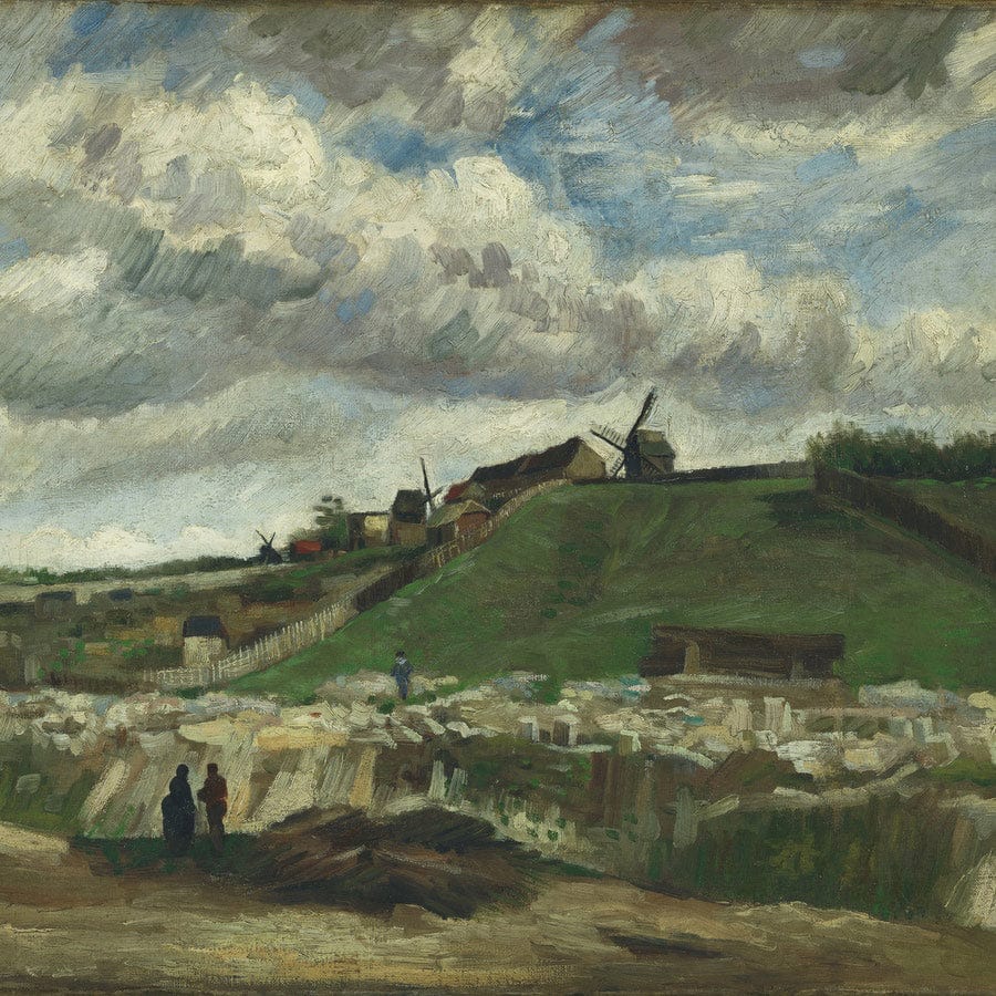12" x 12" / Fine Art Paper The Hill Of Montmartre With Stone Quarry Paris Jun Jul 1886 (La Colina De Montmartre Y La Cantera De Piedra Paris) By Vincent Van Gogh Fine Art Print