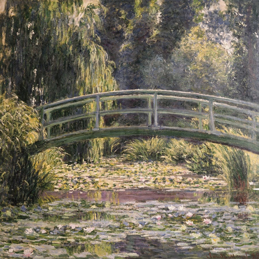12" x 12" / Fine Art Paper The Japanese Footbridge, Giverny 1 By Claude Monet Fine Art Print