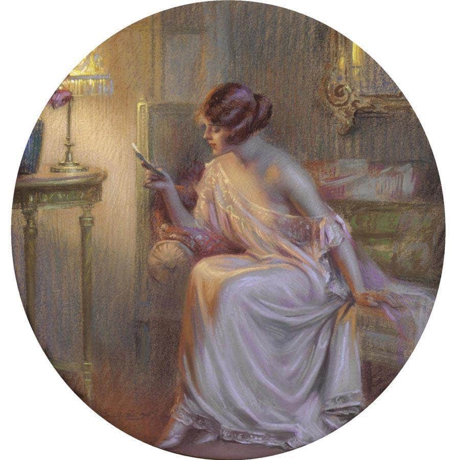 12" x 12" / Fine Art Paper The Letter By Enjolras Delphin Fine Art Print