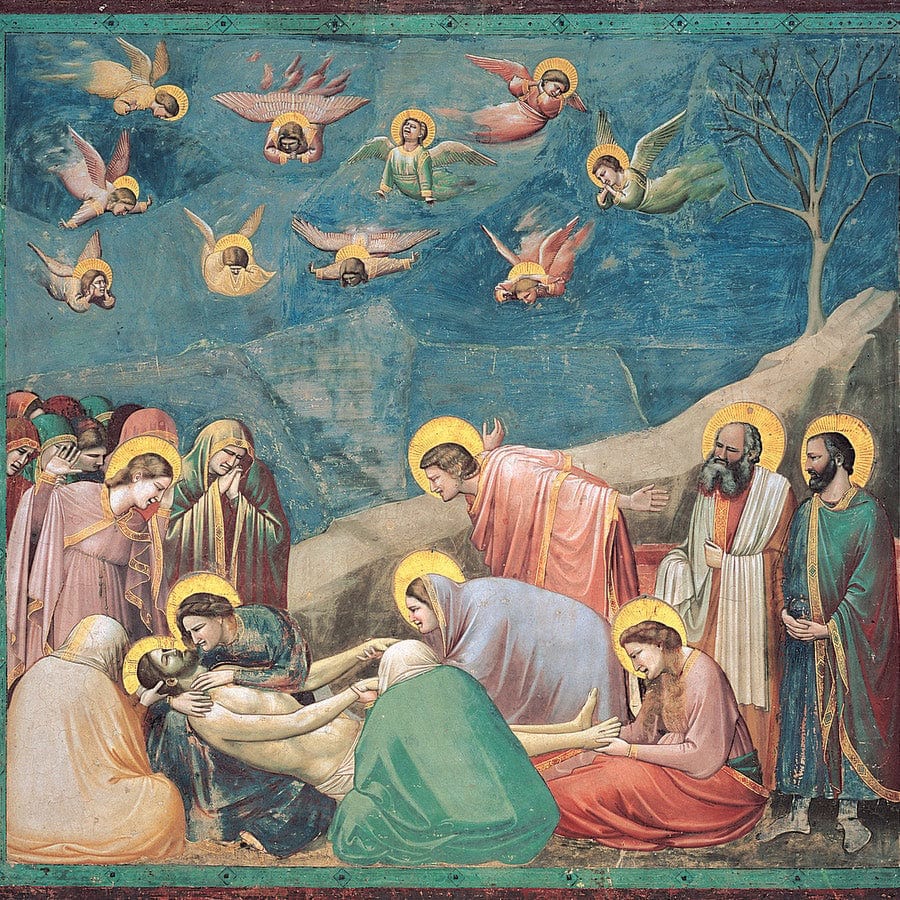 12" x 12" / Fine Art Paper The Mourning Of Christ 1306 By Giotto Di Bondone Fine Art Print