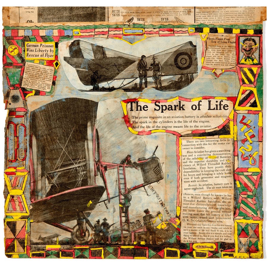 12" x 12" / Fine Art Paper The Spark Of Life 1900 By Charles Dellschau Fine Art Print