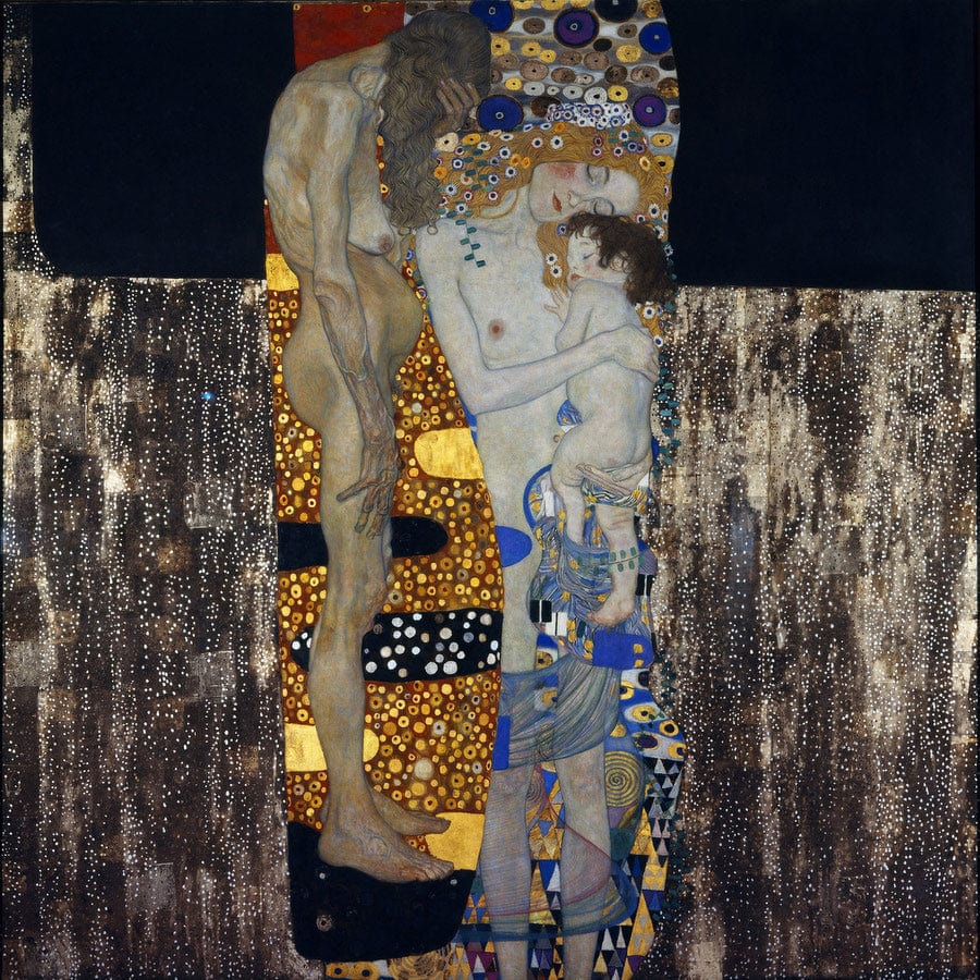 12" x 12" / Fine Art Paper The Three Ages Of Woman 1905 Art Nouveau 180X180Cm Galleria Nazionale Darte Moderna Rome By Gustav Klimt Fine Art Print