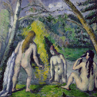 12" x 12" / Fine Art Paper The Three Bathers By Paul Cezanne Fine Art Print