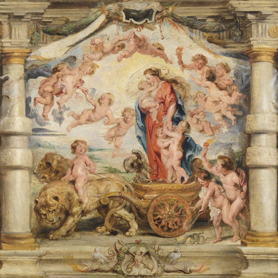 12" x 12" / Fine Art Paper The Triumph Of Charity By Peter Paul Rubens Fine Art Print