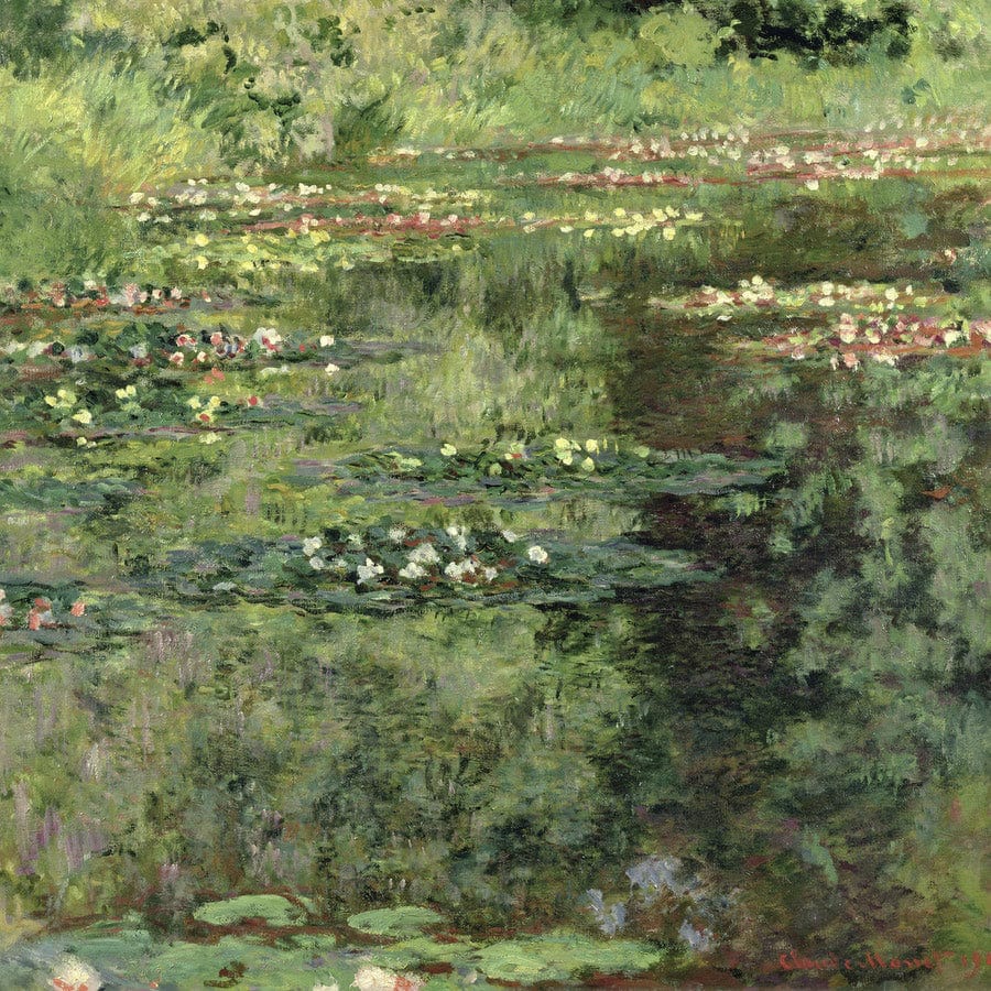 12" x 12" / Fine Art Paper The Waterlily Pond By Claude Monet Fine Art Print