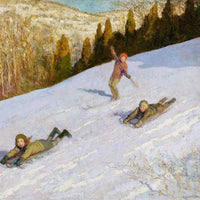 12" x 12" / Fine Art Paper The Winter Race By Francis Luis Mora Fine Art Print