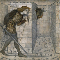 12" x 12" / Fine Art Paper Theseus And The Minotaur 1861 By Edward Burne Jones Fine Art Print