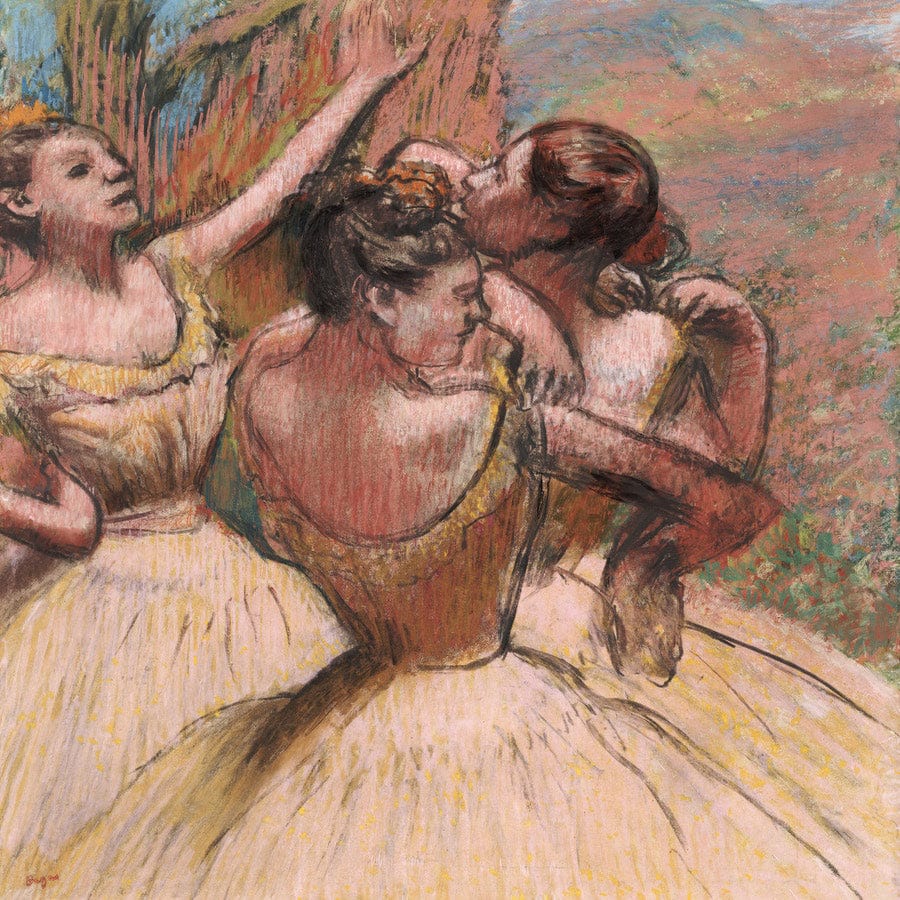12" x 12" / Fine Art Paper Three Dancers 5 By Edgar Degas Fine Art Print