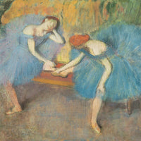 12" x 12" / Fine Art Paper Two Dancers At Rest Or, Dancers In Blue By Edgar Degas Fine Art Print