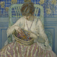12" x 12" / Fine Art Paper Unraveling Silk By Frederick Carl Frieseke Fine Art Print