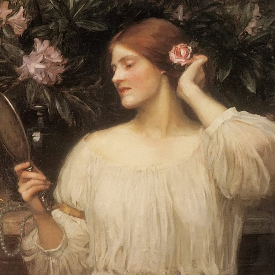 12" x 12" / Fine Art Paper Vanity By John Waterhouse Fine Art Print